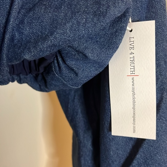 NWT Denim Flower Top - Picture 3 of 3